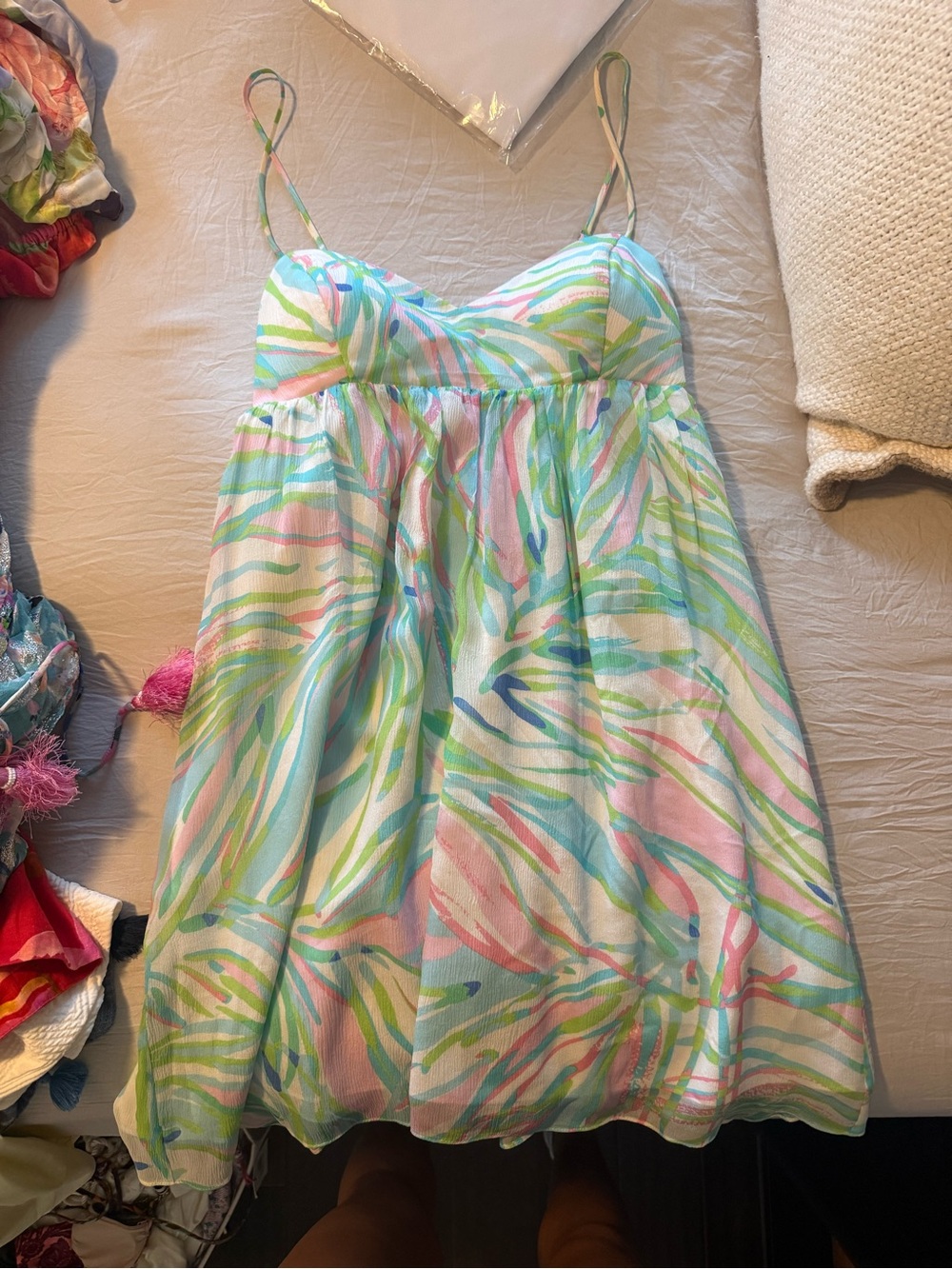Lilly Pulitzer Pastel Multi-Color Spaghetti Strap Sundress